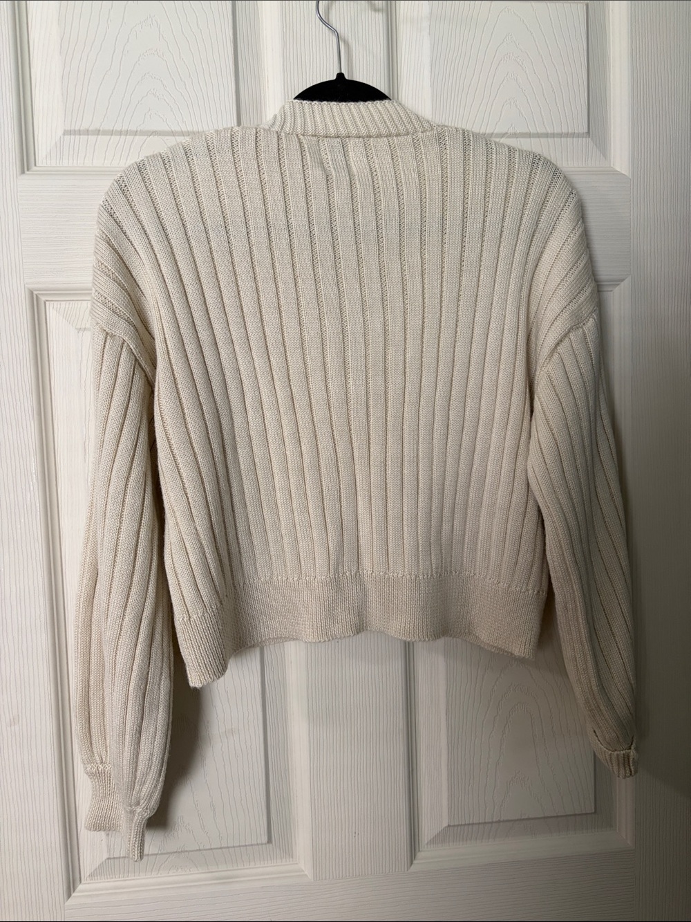 Princess Polly Ivory Ribbed Button Cardigan - Picture 4 of 4